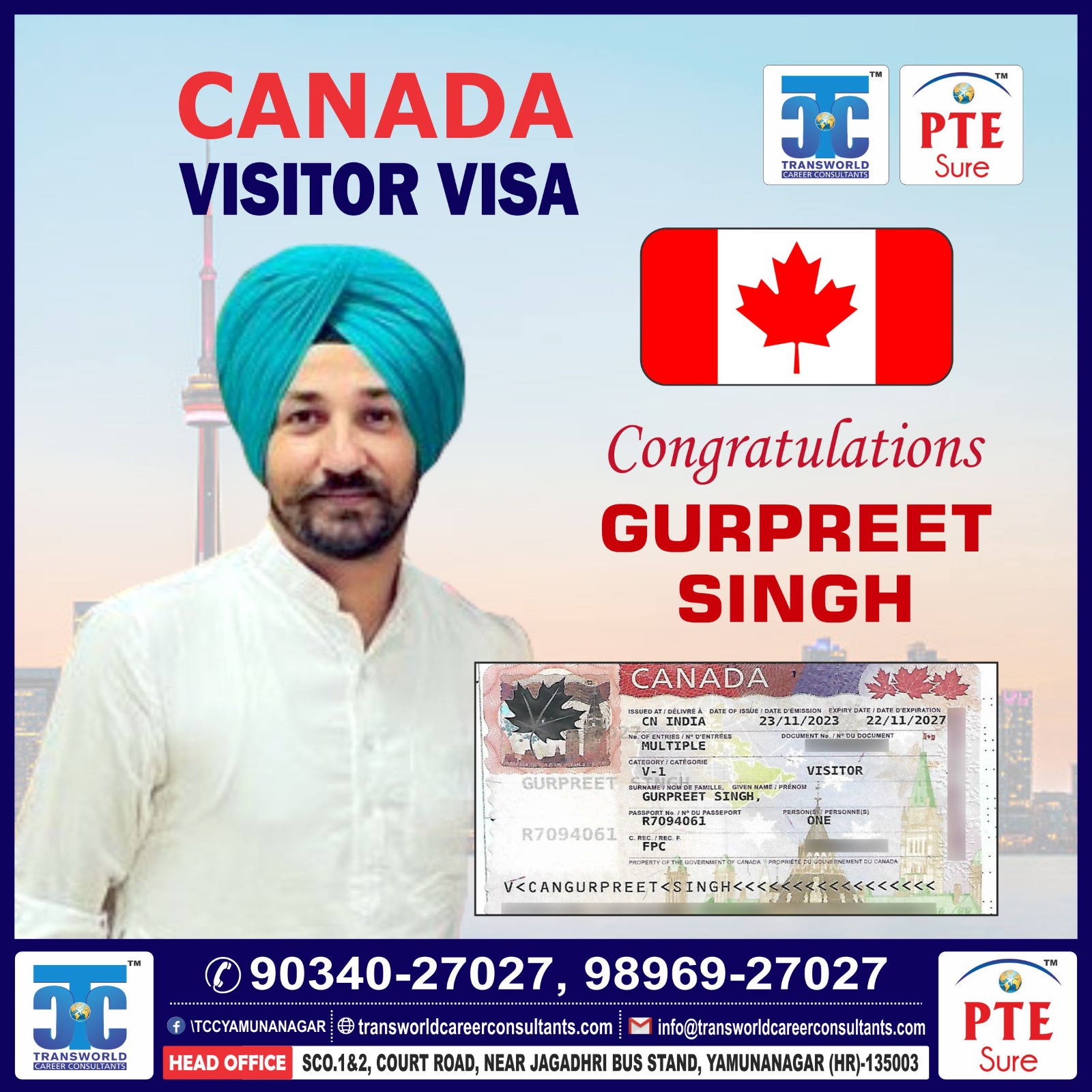 Gurpreet Singh | Transworld Career Consultants